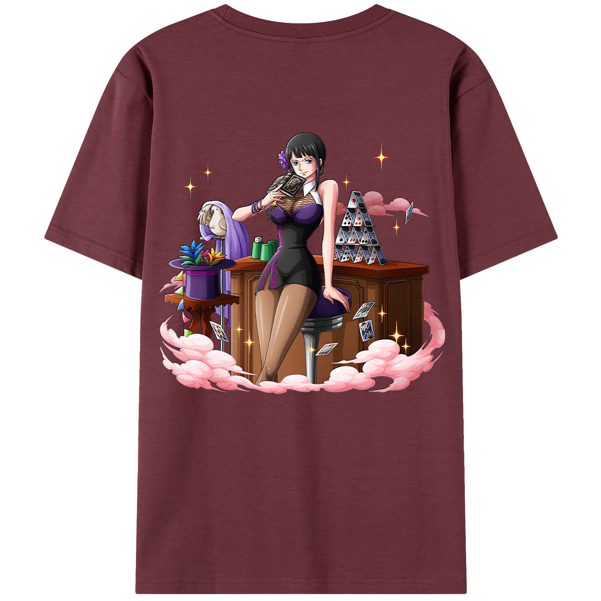 ワンピース ニコ・ロビン ONE PIECE Nico Robin 綿100％半袖Tシャツ（背面プリント）